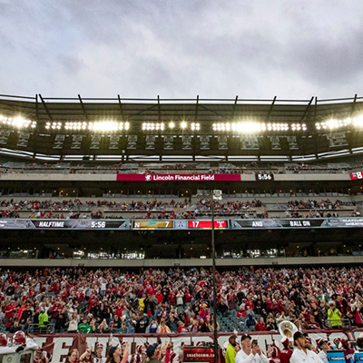 Fans in the stands.