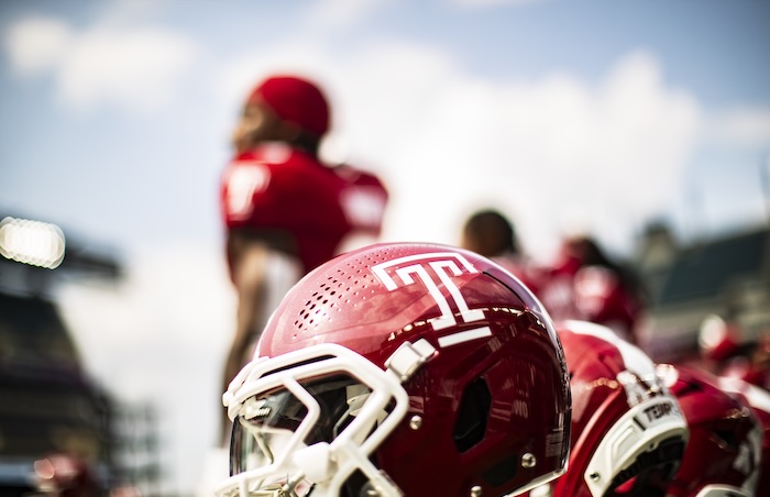 Temple Football Helmet