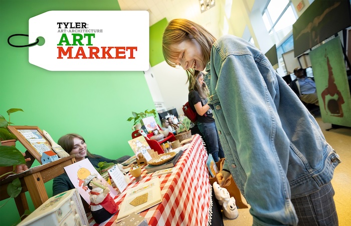 A customer shops at Art Market.