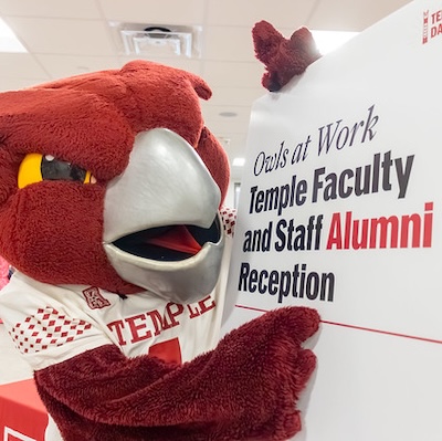 Hooter at an Owls at Work event.