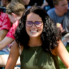 Student smiling at camera. 