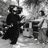 Hooter dances while a man plays guitar.