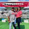 A family at the Temple Made fest